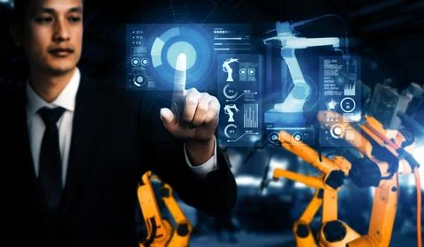 XAI Advanced robot arm system for digital industry and factory robotic 写真素材