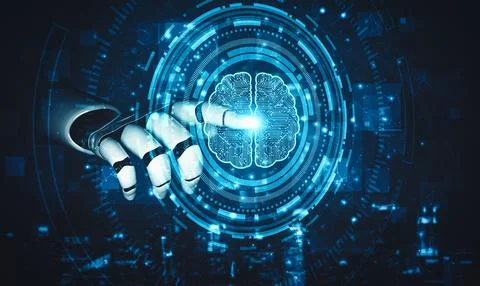 XAI Future artificial intelligence and machine learning for AI droid robot or 스톡 일러스트