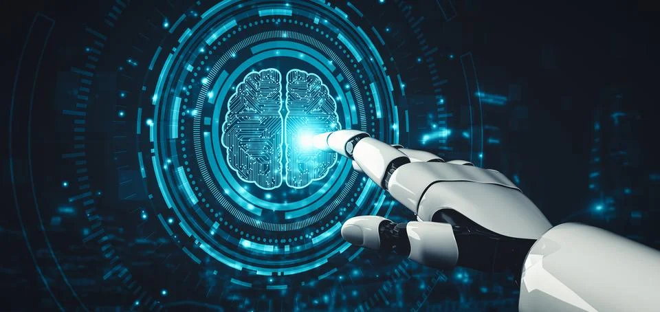 XAI Future artificial intelligence and machine learning for AI droid robot or イラスト素材
