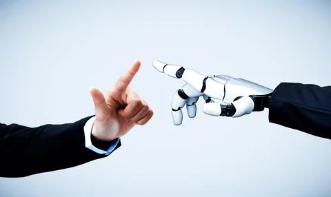 XAI Future artificial intelligence and machine learning for AI droid robot or Illustrazione stock