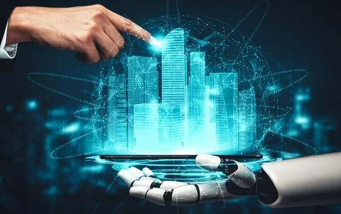 XAI Future artificial intelligence and machine learning for AI droid robot or 스톡 일러스트