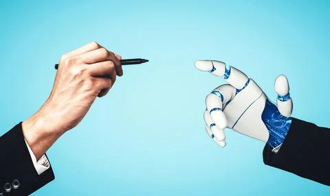 XAI Future artificial intelligence and machine learning for AI droid robot or Stock Illustration