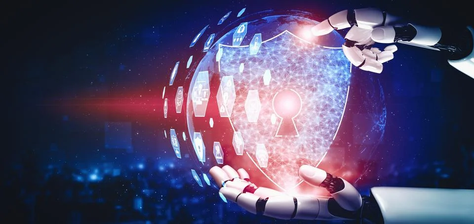 XAI Future artificial intelligence and machine learning for AI droid robot or 스톡 일러스트