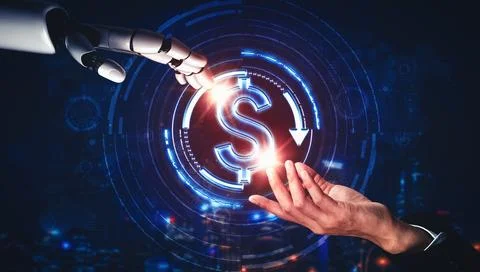 XAI Future artificial intelligence and machine learning for AI droid robot or Illustrazione stock