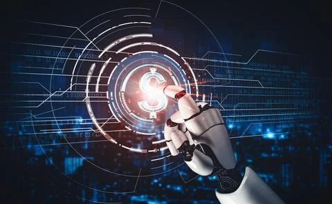 XAI Future artificial intelligence and machine learning for AI droid robot or イラスト素材