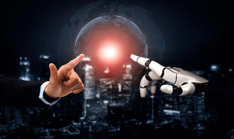 XAI Future artificial intelligence and machine learning for AI droid robot or イラスト素材