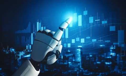 XAI Future artificial intelligence and machine learning for AI droid robot or Illustrazione stock