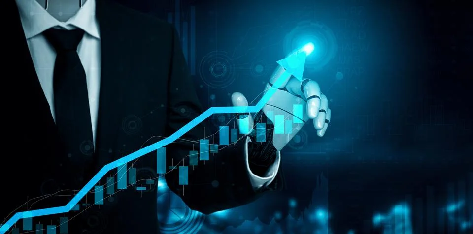 XAI Future artificial intelligence and machine learning for AI droid robot or Stock Illustration