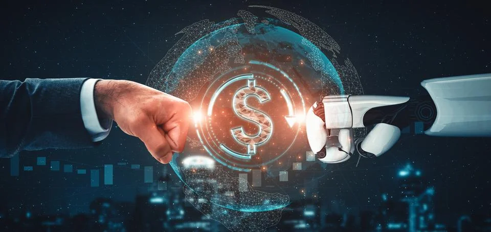 XAI Future artificial intelligence and machine learning for AI droid robot or Illustrazione stock