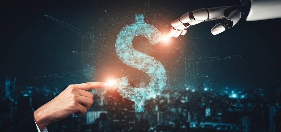 XAI Future artificial intelligence and machine learning for AI droid robot or Illustrazione stock