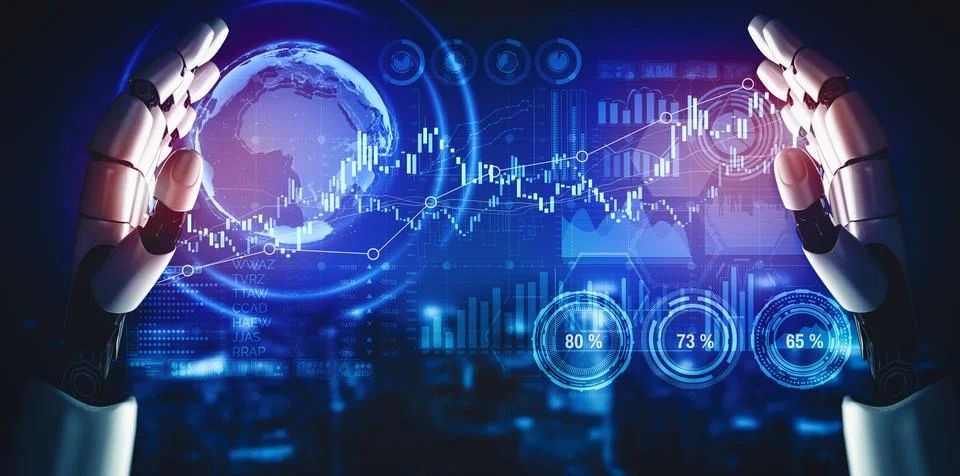 XAI Future artificial intelligence and machine learning for AI droid robot or 스톡 일러스트