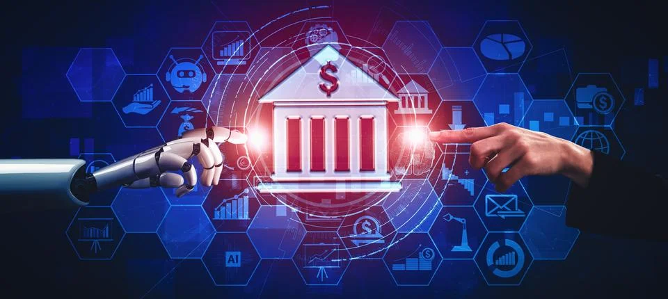 XAI Future artificial intelligence and machine learning for AI droid robot or Stock Illustration