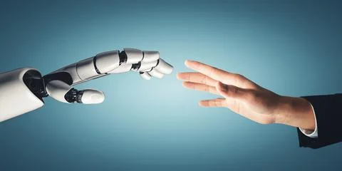 XAI Future artificial intelligence and machine learning for AI droid robot or Ilustración de archivo