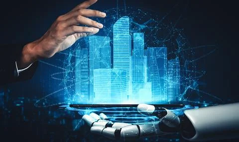 XAI Future artificial intelligence and machine learning for AI droid robot or イラスト素材