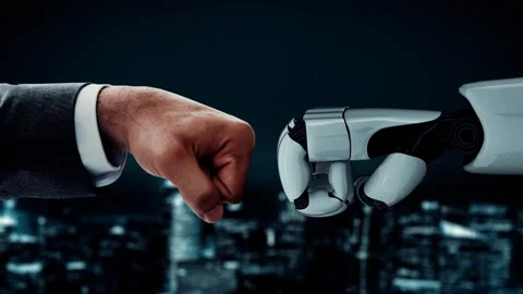 XAI Futuristic robot artificial intelligence enlightening AI technology concept Stock Footage 270040806