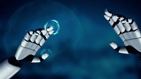 XAI Futuristic robot artificial intelligence enlightening AI technology concept Stock Footage 270712276