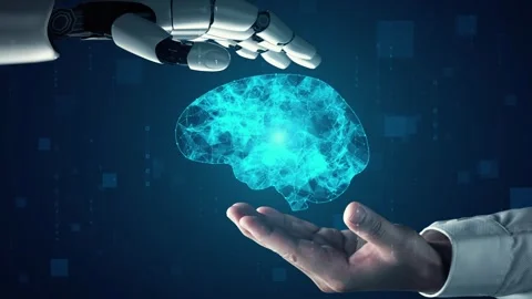 XAI Futuristic robot artificial intelligence enlightening AI technology concept Stock Footage 271665433