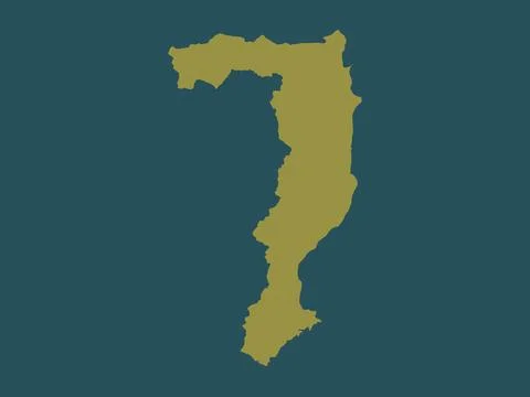 Xaignabouri, Laos. Solid color shape 库存插图