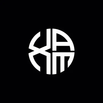 XAM logo XAM icon XAM monogram XAM letter minimalist Circle flat Unique mod.. Stock Illustration