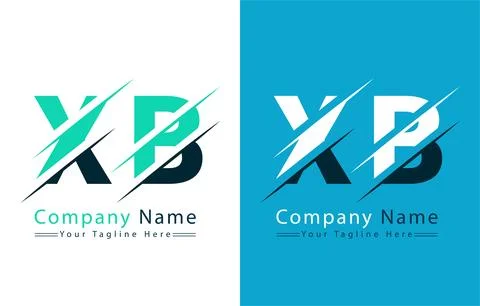 XB Letter Logo Vector Design Concept Elements Stock Illustration
