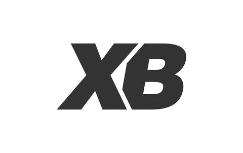 XB Techno Editable Font Logo For Corporate Branding. Bold, Futuristic Desig.. Stock Illustration