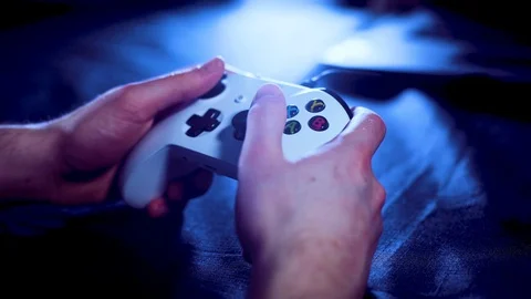 Xbox Controller Played At eSports Event - Mid Front Stock Footage 87174225