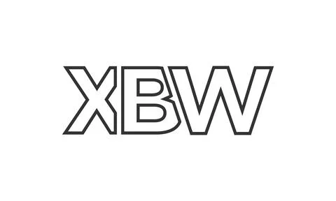 XBW logo design template with strong and modern bold text. Initial based ve.. Stock Illustration
