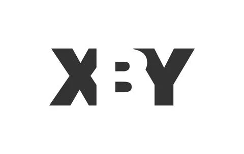 XBY logo design. Initial letter X B Y bold font style for tech startups, co.. Stock Illustration