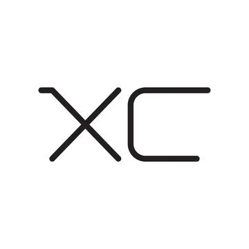 Xc initial letter vector logo icon 스톡 일러스트