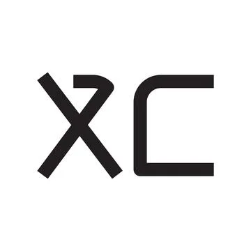 Xc initial letter vector logo icon 스톡 일러스트