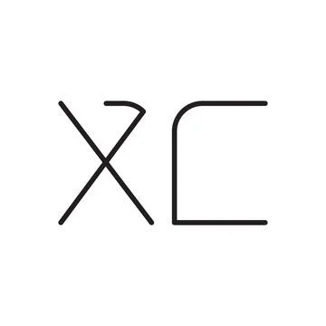 Xc initial letter vector logo icon 스톡 일러스트
