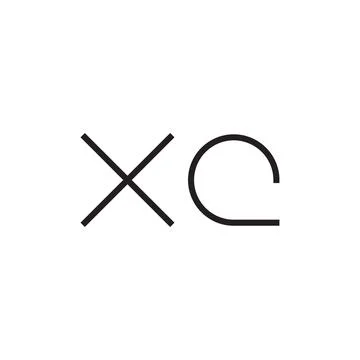 Xc initial letter vector logo icon 스톡 일러스트