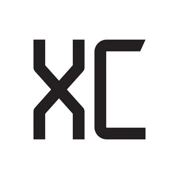 Xc initial letter vector logo icon 스톡 일러스트
