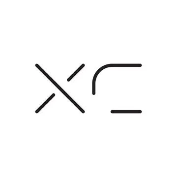 Xc initial letter vector logo icon 스톡 일러스트