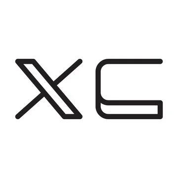 Xc initial letter vector logo icon 스톡 일러스트