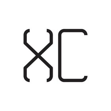 Xc initial letter vector logo icon 스톡 일러스트
