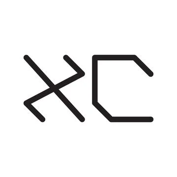 Xc initial letter vector logo icon 스톡 일러스트