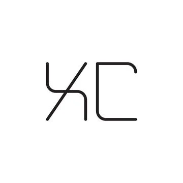 Xc initial letter vector logo icon 스톡 일러스트