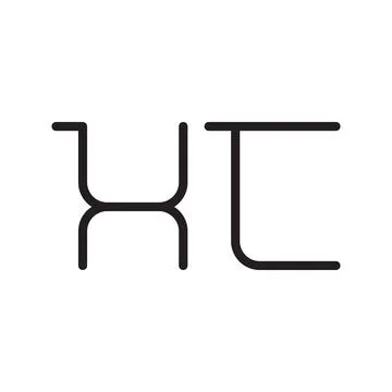 Xc initial letter vector logo icon 스톡 일러스트