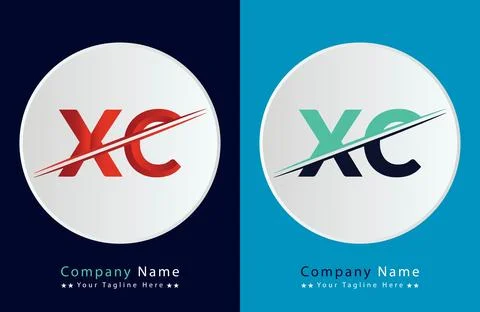 XC Letter logo design vector template. 스톡 일러스트