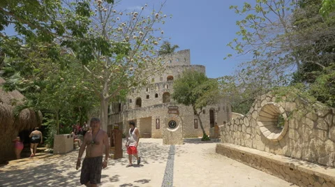 The Xcaret Plus area at Xcaret Park, Mexico Stock Footage