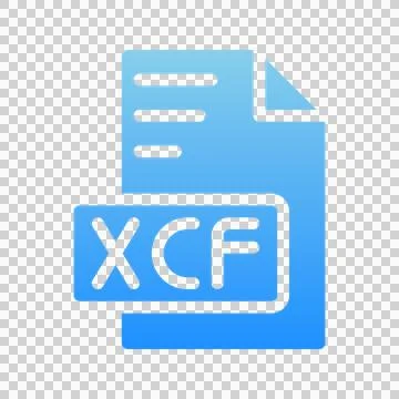 Xcf document file icons, symbol files type, format. with gradient fill style. イラスト素材