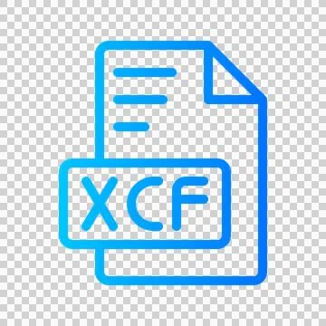 Xcf Document file picture gradient icon. format file type icons symbol. Illustrazione stock