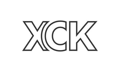XCK logo design template with strong and modern bold text. Initial based ve.. Stock Illustration