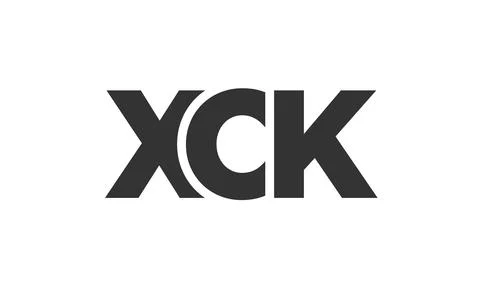 XCK logo design template with strong and modern bold text. Initial based ve.. Stock Illustration