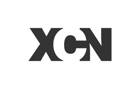 XCN logo design. Initial letter X C N bold font style for tech startups, co.. Stock Illustration