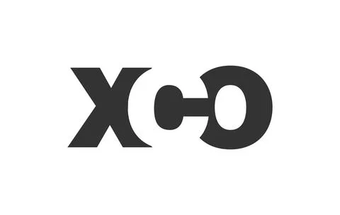 XCO bold and unique editable font logo for tech startups, consulting, corpo.. Stock Illustration