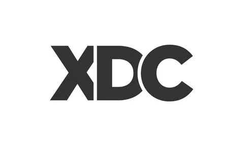 XDC logo design template with strong and modern bold text. Initial based ve.. Illustrazione stock