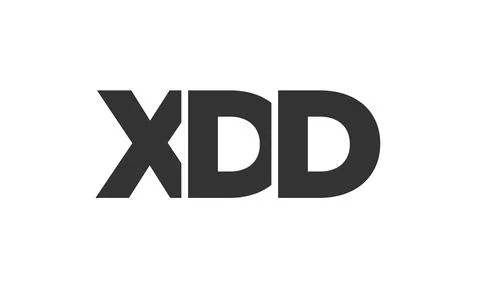 XDD logo design template with strong and modern bold text. Initial based ve.. Stock Illustration