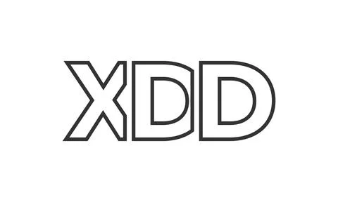 XDD logo design template with strong and modern bold text. Initial based ve.. Stock Illustration